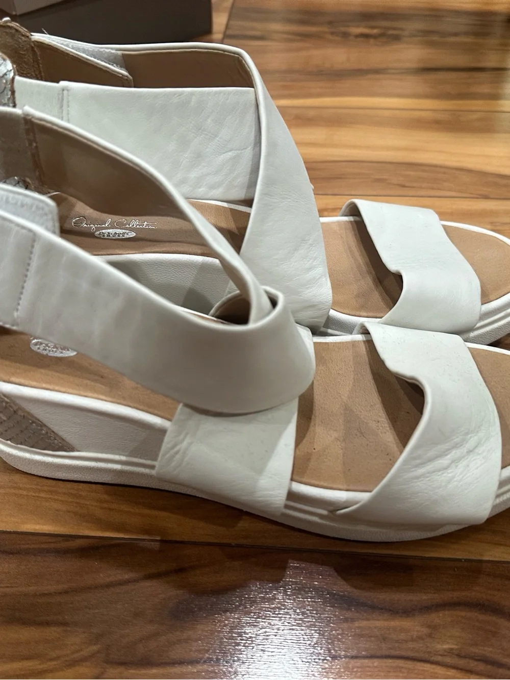 Dr. Scrolls high ankle Women's Platform Sandal with Silver Heel accent 10M